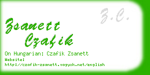 zsanett czafik business card